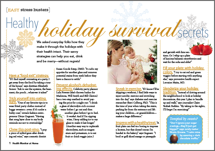 Holiday Health article