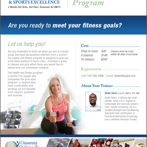 Health and Fitness Program Front
