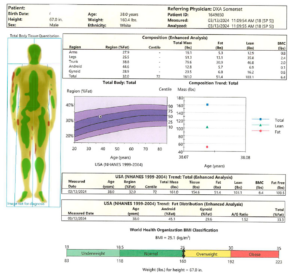 body comp results screenshot