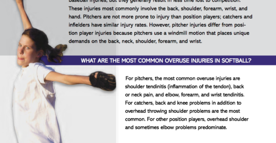 Tips on Softball Injury Prevention