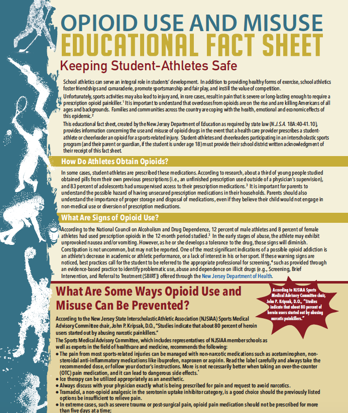 Opioid Use and Misuse Educational Fact Sheet - UOANJ - NJ Orthopaedic ...